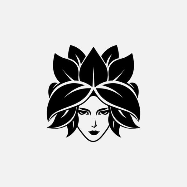 Lotus Muse Logo — Elegant Feminine Symbol of Beauty and Nature