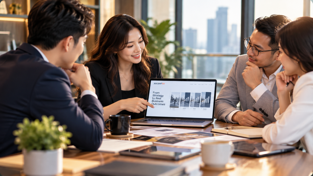 ASCENTSO strategic business consultation with business decision-makers